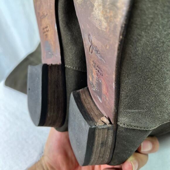 Joie Boots Women 8 Leather Suede Coachella Over The Knee Triple Buckle detail - Picture 8 of 15